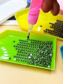 6个装钻石画收纳托盘，水钻托盘，适用于整理珠子和水钻，可用于5D钻石画创作 - 彩色 - 查看 2