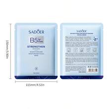 1/3/5pcs Vitamin B5 Soothing & Moisturizing Face Mask, Specially Designed For Sensitive & Redness-Prone Skin, Containing Vitamin B5 And Sodium Hyaluronate, Moisturizing And Nourishing, Quickly Soothing And Revitalizing Skin, Improving Dryness, Tightness, Roughness And Peeling, Improving Sensitive And Redness-Prone Skin. - Multicolor - View 12