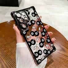 Funda de teléfono creativa de billar con diseño de cereza para S25 S24 S23 S22 S21 S20 FE S20 Ultra A03s A04E/M04 A05s A06 4G A13 4G A15 4G/5G A25 5G A32 4G A55 5G A03 A04 A05 A12/M12 4G A13 5G/A04S A16 4G/5G A35 5G S20 S20 Plus A34 S21 FE Ultra Plus 4G 5G, funda trasera transparente suave a prueba de golpes - Colores mixtos - Ver 3