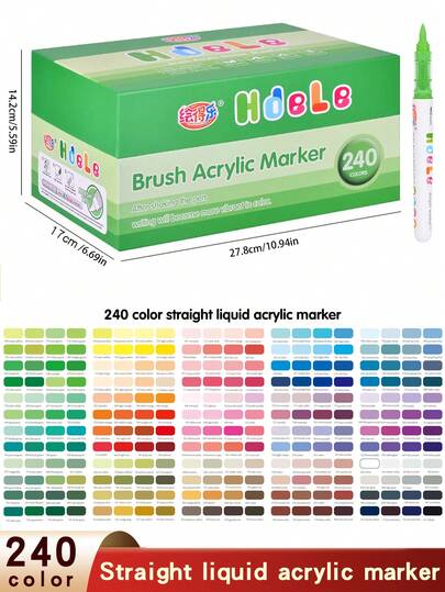 Brand New Upgraded Acrylic Paint Markers, First Online Release. Thicker Ink, Smoother Flow, More Comprehensive Color Selection. Suitable For Handicrafts And Art Supplies, Can Be Used On Plastic, Glass, Metal, Bamboo, Canvas, Rocks, Ceramics And Textiles For Crafts Creation, Also Applicable For Professional Artistic Painting. An Ideal Gift For Friends And Family.