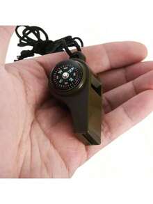 5pcs/3pcs/1pc Outdoor Sports Emergency Whistle, 3-In-1 Emergency Whistle, Multi-Functional Survival Whistle With Compass And Thermometer, Floating Whistle With Lanyard, Suitable For Boating, Swimming, Kayaking, Water Survival, Hiking, Camping, Outdoor Activities. Loud Safety Whistle With Compass And Thermometer, Perfect For Camping, Hiking, Outdoor Adventure, Referee And Cheerleading, Loud Survival Whistle, Military Green, Self-Rescue/First Aid - Multicolor - View 16