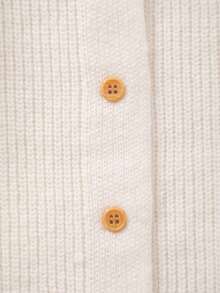 Áo len cardigan cổ ren trắng thêu đan cho bé gái, thích hợp mặc thường ngày hoặc đi chơi - trắng - Xem 4