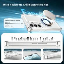 New Electroplated Magnetic Ring Transparent Case, CD Pattern Magnetic Ring Phone Case, New Electroplating Technology Anti-Drop Phone Case, Compatible With Apple 11/12/13/14/15 Pro Max, Galaxy S22/S23/S24+, A04/A05/A14/A15/A24/A25/A34/A54, OPPO, VIVO, Redmi 13c - Silver + CD Magnet + Tail - View 6