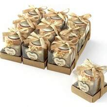 10 Pack Tealight Candle Holders Wedding Favors Guests - Return Gifts Bridal Shower, Party Favors Adults Guest, Thank You Gifts - Decorative Table Centerpiece - 10 Pack - 查看 2