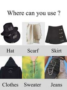 5-20pcs Large Size Garment Safety Pins, Heavy Duty Quilting Pins, Gold/Silver Decorative Pins, Suitable For Canvas, Wool Clothing Crafts And DIY Jewelry Crafts - Multicolor - View 7