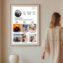 1 pièce Collage photo personnalisé pour la Saint-Valentin, décoration pour la maison, cadeau de la Saint-Valentin, affiche personnalisée, photos personnalisées, articles personnalisables, décoration de chambre, cadre en option.