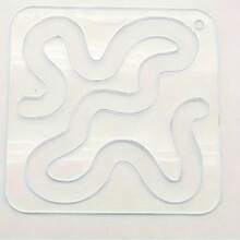 "Seamless Design" 3 Pieces Acrylic Quilting Templates Set - Transparent Free Motion Rulers For Domestic Sewing Machines - Transparent - View 3