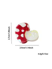 2pcs Cute Colorful Faux Mushroom Small Hair Clips, Bangs/Side Clip, Ponytail Clip, Suitable For Daily Hairstyle Decoration, Bohemian, Cute, Elegant Fashion Hair Accessories Elegant Hair Claws Women Hair Clutch Casual Hair Jaw Clip Elegant Claw Clip Summer Outfits,Festival,Party - Multicolor - View 3