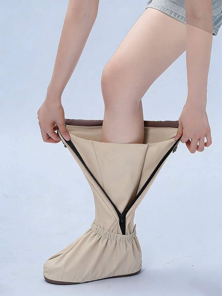 1 Pair Waterproof Anti-Slip High-Top Shoe Covers, Available In Multiple Sizes, Suitable For Hiking, Rainy/Snowy Weather, Muddy Terrain, Travel Essential, Also Suitable For Camping, Gardening, Farming And Other Activities Insulation, Galentines, Puppy, Carnival,Spring Summer Picks,Brides Maid Gifts,Room,Bedroom Decor,Beach,Travel,For Men,For Women,Vacation,Women's Day,Travel Essentials,Wedding Favours,Y2k,Bedroom,Car Accessories Women,Kitchen Decor,Cute Stuff - Multicolor - View 1