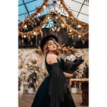 Women's Victorian Long Tulle Gloves Gothic Black Lace Chiffon Detachable Sleeves Vampire Witch Cosplay Costume - Đen02 - Xem 5