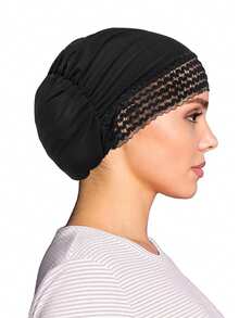 1条女士纯色发带 - 简约、弹力、时尚百搭的休闲头巾 | 柔软、透气、舒适、百搭的日常发帽、睡眠帽、睡帽 - A - 查看 15