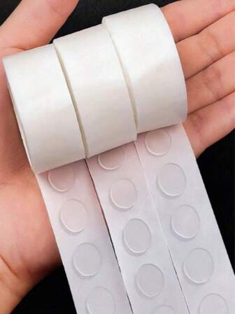 100ชิ้น/ม้วน กาวติดลูกโป่ง, ของตกแต่งลูกโป่ง, จุดกาว DIY, เหมาะสำหรับงานฝีมือ, คริสต์มาส, วันหยุด, กลับไปโรงเรียน, เครื่องเขียน, กาวสองหน้า, อุปกรณ์ตกแต่ง DIY ลูกโป่ง