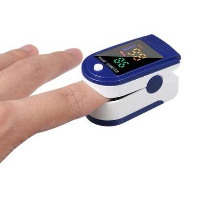 Oxímetro de Pulso Digital para Dedo, Monitor de Saturación de Oxígeno y Frecuencia Cardíaca, Pantalla LED de Lectura Rápida