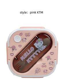 Sanrio 1pc Hello Kittys & Friends Pink Lunch Box Set - Leakproof, Rectangular, Durable Plastic Lunch Box Container With Dividers, Hand Washable, Suitable For Work, School And Travel, Work Lunch Organizer | Character Themed Lunch Box - Multicolor - View 14