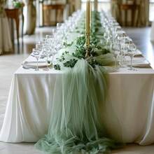 1/2 Pcs 10m Large Size Transparent Backdrop Curtain, Suitable For Party, Ceiling, Wedding Arch, Reception Area And Other Decoration Occasions