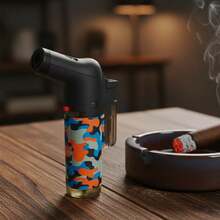 Mecheros Soplete Camuflajeados – Encendedor Recargable Antiviento para Tabaco y Multiusos – Diseño Ergonómico Táctico Urban Camo con Llama Regulable - Camuflaje - Ver 4