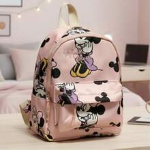 米妮黛西印花迷你背包，时尚粉色日用背包，时尚实用日常背包，实用旅行配件，成人、青少年和学生礼物，小巧单肩包 - 彩色 - 查看 2