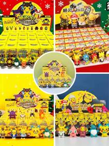 pokemon 24pcs/4pcs/1pc Available! These Cute Cartoon Pocket Monster Random Keychains Perfectly Combine Fun And Fashion, Ideal For School Rewards, Christmas Gifts Or New Year Presents! (Packaging Style Random) - Multicolor - View 8