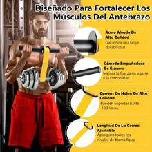 Antebrazo Ejercitador-Fortalecedor de Antebrazo y Rodillo de Muñeca con Cincha de Nylon y Mecanismo de Bloqueo Rápido para Fuerza de Agarre Musculación Rehabilitación,36984663 - Multicolor - Ver 2