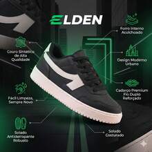Men's Casual Street Skate Original Sneakers Comfortable And Durable R1452 - 黑色 - 查看 2