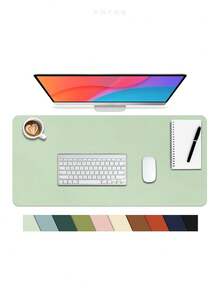 1件装纳帕皮革桌垫，鼠标垫，办公桌垫，防滑PU皮革吸墨垫，笔记本电脑桌垫，皮革鼠标垫，防水皮革易清洁键盘垫鼠标垫，美甲桌垫，柔软超细纤维PU皮革美甲垫，可折叠美甲休息垫，可重复使用的桌面美甲垫，亚克力美甲桌垫，防水桌面书写垫，适用于办公室（粉色和黑色） - 彩色 - 查看 3