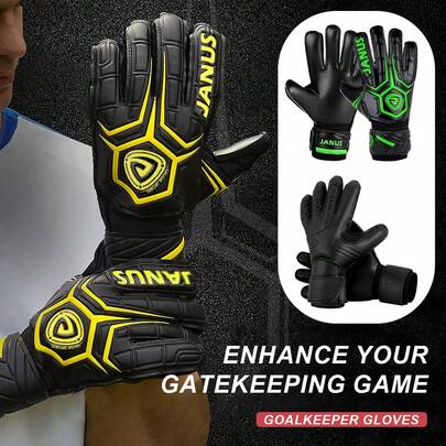 Goalkeeper Gloves, Football Gloves, Featuring Double-Layer Wrist Protection And Non-Slip Durable Latex Material | High-Performance Professional Goalkeeper Gloves | All-Purpose Football Gloves With Excellent Breathability