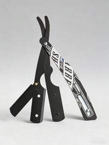 1 pieza Soporte para navaja de afeitar manual para hombres, navaja recta de estilo vintage, herramienta de afeitado de barbería - Maquinilla de Afeitar - Ver 13