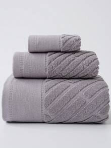 3条/套 450克/平方米 粉色毛巾套装 - 现代超柔软高吸水性速干浴巾，轻便不掉毛客用毛巾，耐用100%纯棉浴室毛巾套装，适用于水疗中心、家居、礼品