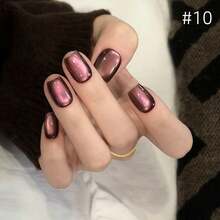 10ml/Bottle Linglong Island Mirror Satin Glass Bead Magnetic Cat Eye 2026 New Hot Selling Nail Polish Gel Crystal Color Cat Eye Nail Gel Suitable For Christmas, French, Black, Blue Manicure, Autumn/Winter Nail Art, Salon Use Nails - 彩色 - 查看 12