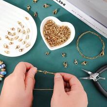 50pcs 10mm-15mm Stainless Steel Lobster Clasps, Gold Plated Lobster Claw Hooks, Rings, For DIY Necklace & Bracelet Making - Lobster Stew - View 2