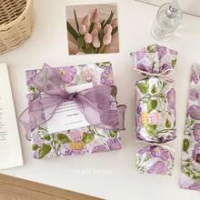 5/10/20/40PCS Purple Trumpet Shaped Teddy Bear Pattern Gift Wrapping Paper, Suitable For Moisture-Proof And Shatterproof Item Protection, Suitable For Birthdays, Valentine's Day, Gifts, Clothing, Gift Packaging, And Decorative Box Filling - Purple - View 9