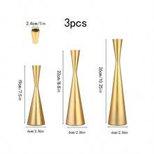 1 pieza/Set de 3 piezas Decoración floral de metal y hierro, minimalista y romántica, adecuada para bodas, fiestas, cenas a la luz de las velas, decoración de mesa de hogar, se puede usar como jarrón, decoración de habitación, decoración del hogar, centro de mesa, decoración de mesa de comedor, adecuada para flores secas y velas, no para líquidos