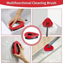 2 Pcs Scrub Brush Replacement Head For O Cedar EasyWring Spin Mop 1 Tank System, Shower Floor Scrubber, Microfiber Triangle Hard Bristle Cleaning Brush For Bathroom Kitchen Pool, Glass And Tile Walls - Màu A - Xem 4