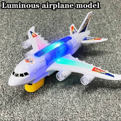 Airplane Toy With Lights, Sound, Electric Walking Function, Suitable As A Birthday Party Gift For Boys And Girls (Excluding Batteries), Featuring A Realistic Model Design.,Toys For Kids Boys,Helicopter Toys,Boy Toys,Big Airplane Toy,Model Airplane,Boy Kids Toys,Back To School