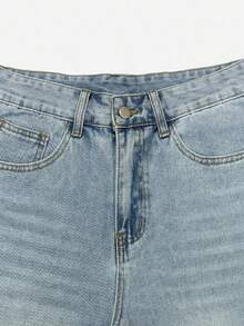 Herren Lässige Loose Fit Jeans Shorts mit Taschen, vielseitige Sommer Jeans Shorts - Helle Waschung - Übersicht 5