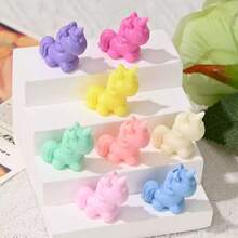 30pcs Acrylic Cartoon Cute Unicorn Straight Hole Beads - Pony Loose Beads For Phone Chain, Necklace, Bracelet DIY Jewelry Making Supplies - Color Mixing - View 4