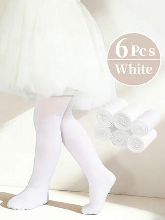 paquete de 6 mallas de terciopelo de unicolor para niñas bebé, suaves, resistentes a los desgarros y con alta elasticidad