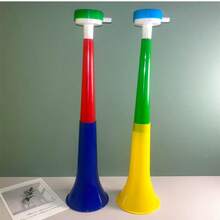 1个随机颜色啦啦队加油扩音器，可扩展设计，增强足球、篮球和户外活动的比赛氛围