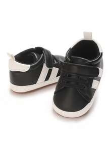 婴幼儿男童休闲软底防滑运动鞋，春夏款，0-1岁 - 黑色 - 查看 4