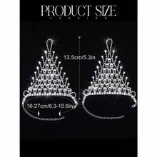 Rhinestone Fingerless Gloves Sparkling Metallic Hand Jewelry For Women - 銀色 - 查看 5