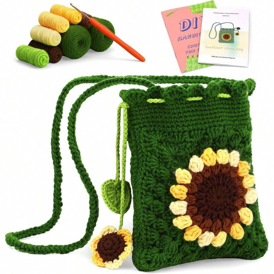 Crochet Kit For Beginners, Rose Bouquet Crochet Kit With Step-By-Step Video Tutorials - Perfect Knitting Starter Kit Ideal For Holiday, Birthdays, Or Valentine's Day Gift
