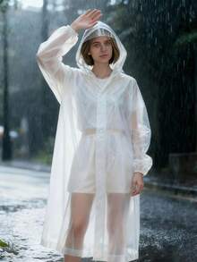 一件连帽加厚防水户外休闲运动雨衣，防风防水EVA加厚全身雨衣，适合旅行、户外骑行、徒步等活动，便携式成人女士雨衣保暖，闺蜜节、小狗、狂欢节、春夏精选、伴娘礼物、房间、卧室装饰、海滩、旅行、男士、女士、度假、妇女节、旅行必备、婚礼回礼、Y2K、卧室、汽车配件、厨房装饰、可爱小物、母亲节礼物、卧室装饰、花园、厨房装饰、夏季、海滩、旅行必备、房间装饰、软萌玩具、毕业季 - 彩色 - 查看 3