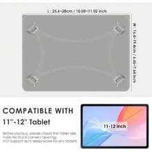 - Funda universal para tablet de 11 pulgadas, funda para tablet de 11.5 pulgadas, funda protectora portátil de piel sintética, con 4 anillos fijos, para todo tipo de tabletas,37000076 - Agua verde azul - Ver 2