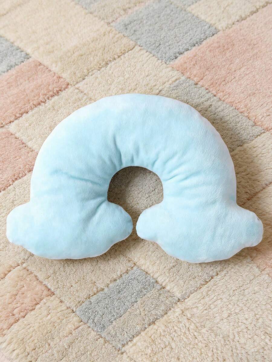 momscare 1 chiếc gối em bé hình mây và cầu vồng, mềm mại và thoải mái, đệm đỡ đầu cho trẻ sơ sinh, món quà hoàn hảo cho trẻ nhỏ. - Màu xanh nhạt - Xem 1