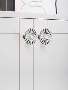 10 buc Mânere Blum Hardware, Design Florale Rotunde în Două Colorate, Mânere Minimalist pentru Sertare, Potrivite pentru Dulap, Dulap, Dulap pentru Pantofi, Masă de Toaletă, Mobilier, Mânere de Ușă, Material Cupru, Culori Auriu Strălucitor și Argintiu Strălucitor, Finisaj Electroplacat, Șuruburi Incluse - Multicolor - Vizualizare 6