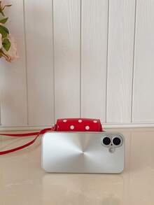 1个PU皮革波点迷你单肩包，女孩斜挎零钱包 - A - 查看 4