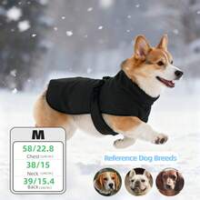 BJAYPET 带帽保暖内衬宠物卫衣，加厚保暖狗狗衣服，纯色，适合小型/中型/大型犬（四脚衣服请参考背长） - 彩色 - 查看 34