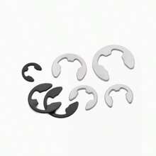 120/1000pcs Carbon Steel E-Shaped Open Spring, Open Spring C-Shaped Edging, Shaft E-Shaped Edging, Circlip Snap Ring - Black - View 4