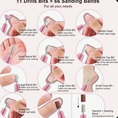 25pcs Nail Drill Bits - Suitable For Nail Drill #80 #180 #120 Grit Zebra Striped Brown Professional Sanding Bands, Suitable For Acrylic Nail Gel, Manicure Pedicure Tools, Nail Tools, Nail Supplies (Brown, Zebra Striped, Bright Pink)