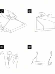 1 件装免钻孔多功能壁挂式置物架，实木材质，免钻孔悬浮式置物架，适用于卧室、宿舍、书桌、收纳整理 - 黑色 - 查看 7